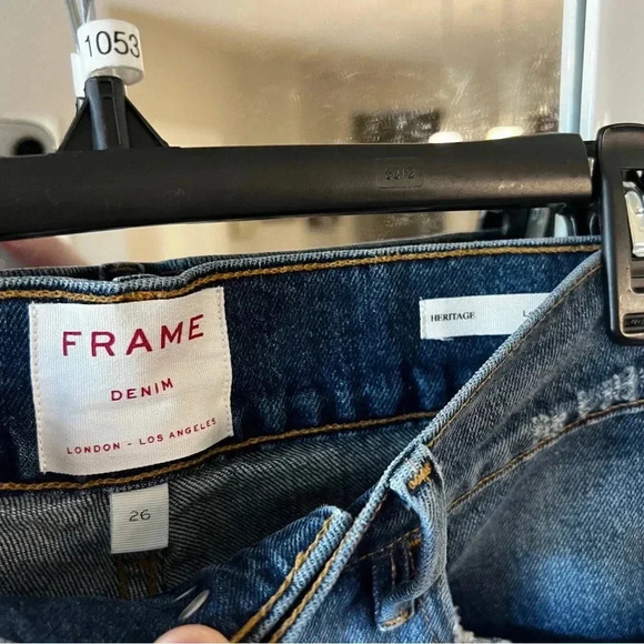 1053 FRAME Denim Heritage Le Sylvie Slender Straight Size 26 Color Blue - Picture 5 of 5